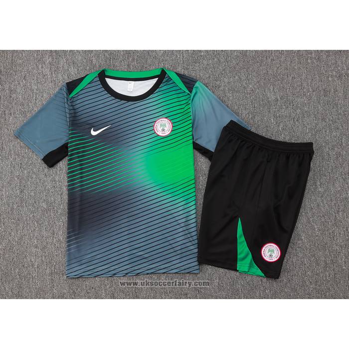 Tracksuit Nigeria Short Sleeve 2024-2025 Grey Green - Shorts